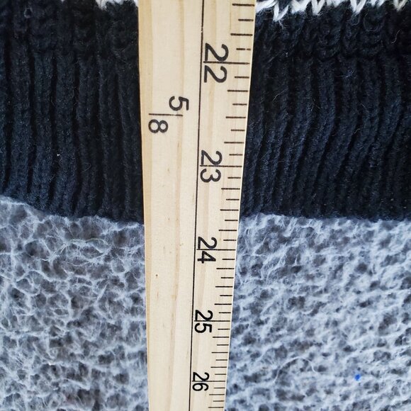 Pendleton Sweater Womens Large Petite Black & White Striped Button Knit Cardigan - Picture 5 of 9